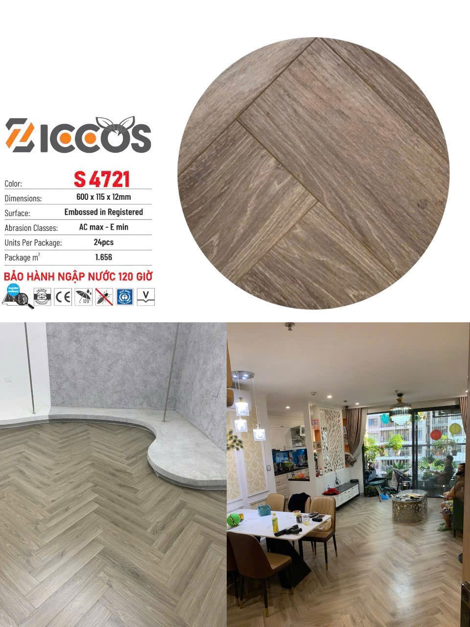 Sàn gỗ xương cá Ziccos S4721