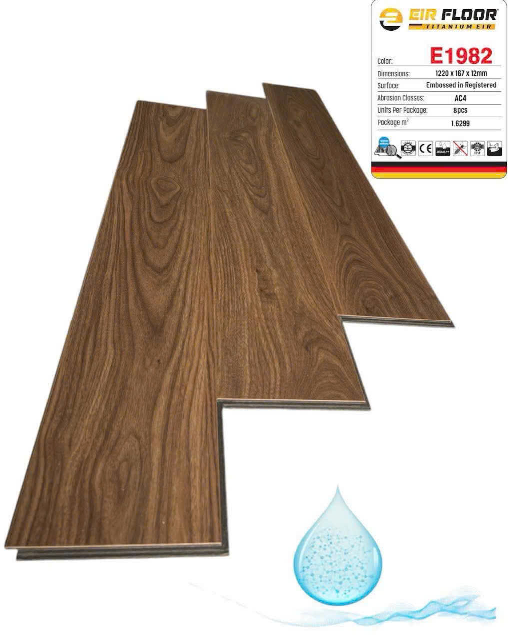 Sàn gỗ cốt đen EIR Floor E1982