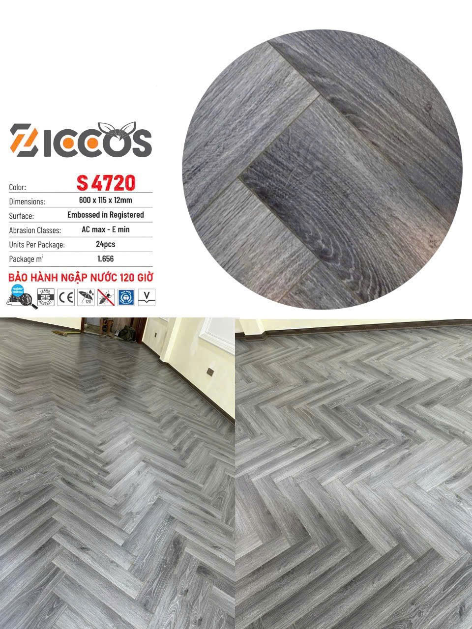 Sàn gỗ xương cá Ziccos S4720